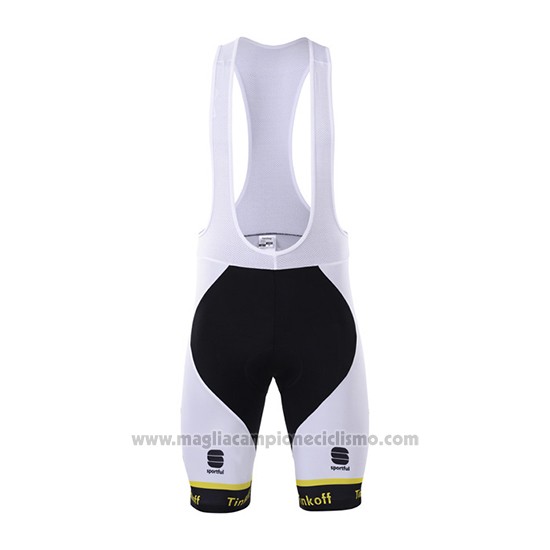 2017 Abbigliamento Ciclismo Tinkoff Giallo Manica Corta e Salopette